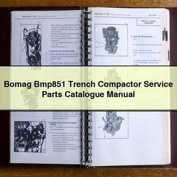 Bomag BMP851 Trench Compactor Parts Catalog PDF