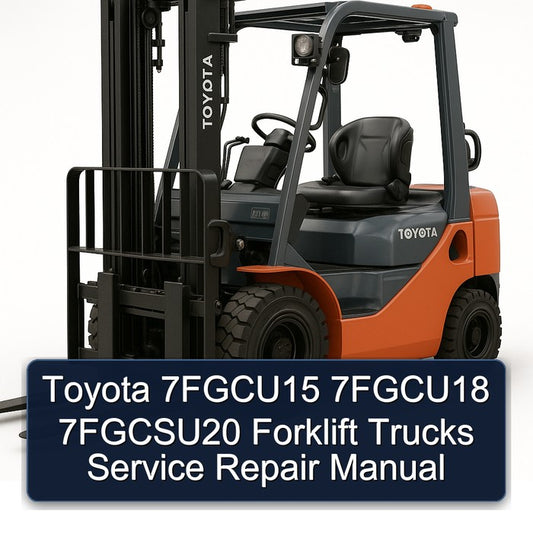 Toyota 7fgcu15 7fgcu18 7fgcsu20 Forklift Trucks Service Repair Workshop Manual