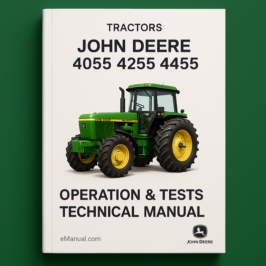 Manual técnico de pruebas y operación de tractores John Deere 4055 4255 4455 Descargar PDF