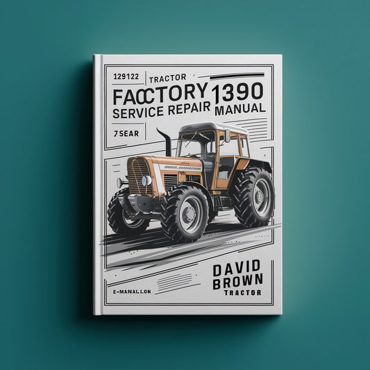 David Brown Tractor 1390 Factory Service Repair Manual