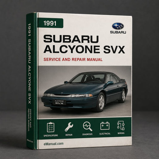 SUBARU ALCYONE SVX Service & Repair Manual (1991 1992 1993 1994 1995 1996)