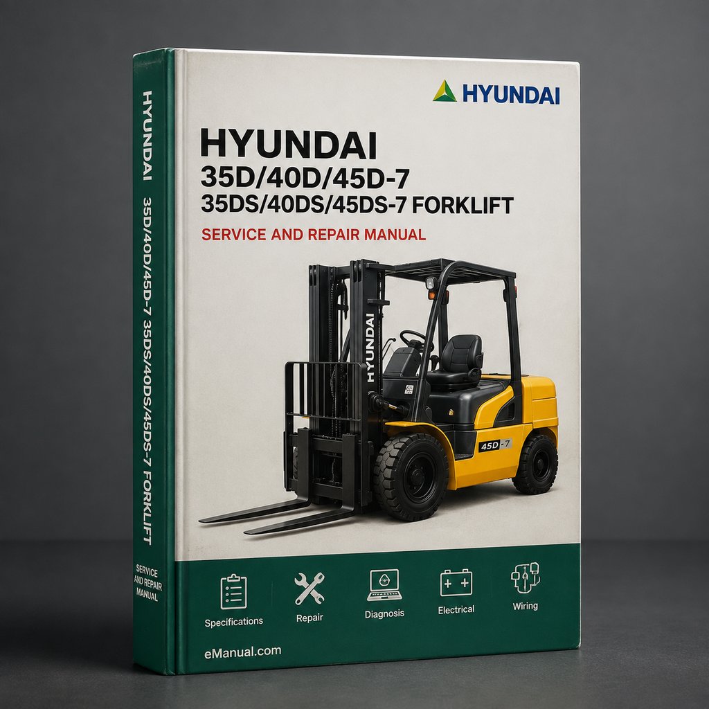Hyundai 35D/40D/45D-7 35DS/40DS/45DS-7 Forklift Service Repair Manual