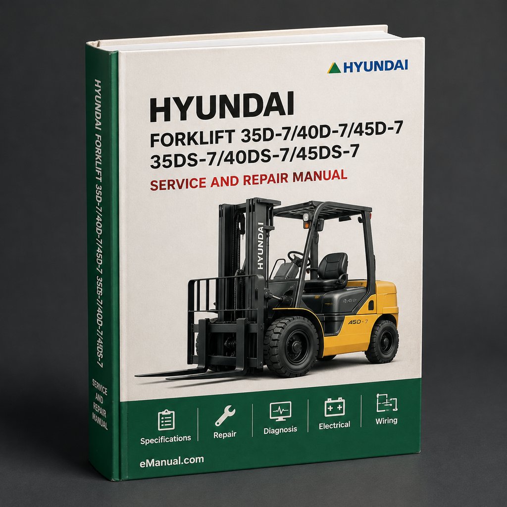 HYUNDAI Gabelstapler 35D-7 / 40D-7 / 45D-7 35DS-7 / 40DS-7 / 45DS-7 Service-Reparaturhandbuch PDF-Download