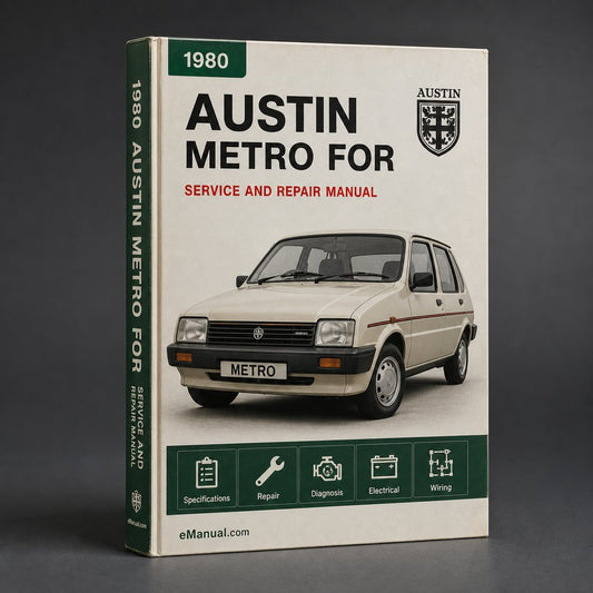Austin Metro 1980-1991 Workshop Service Manual for Repair