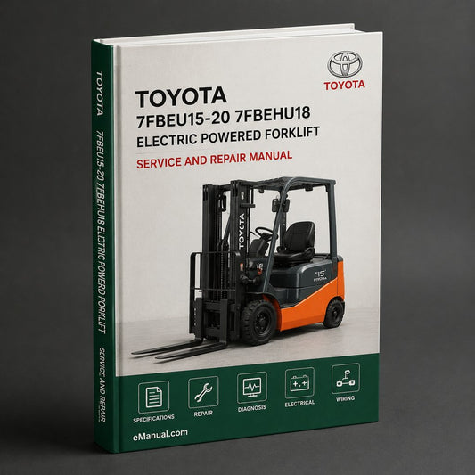 Toyota 7FBEU15-20 & 7FBEHU18 Electric Powered Forklift Service Repair Manual