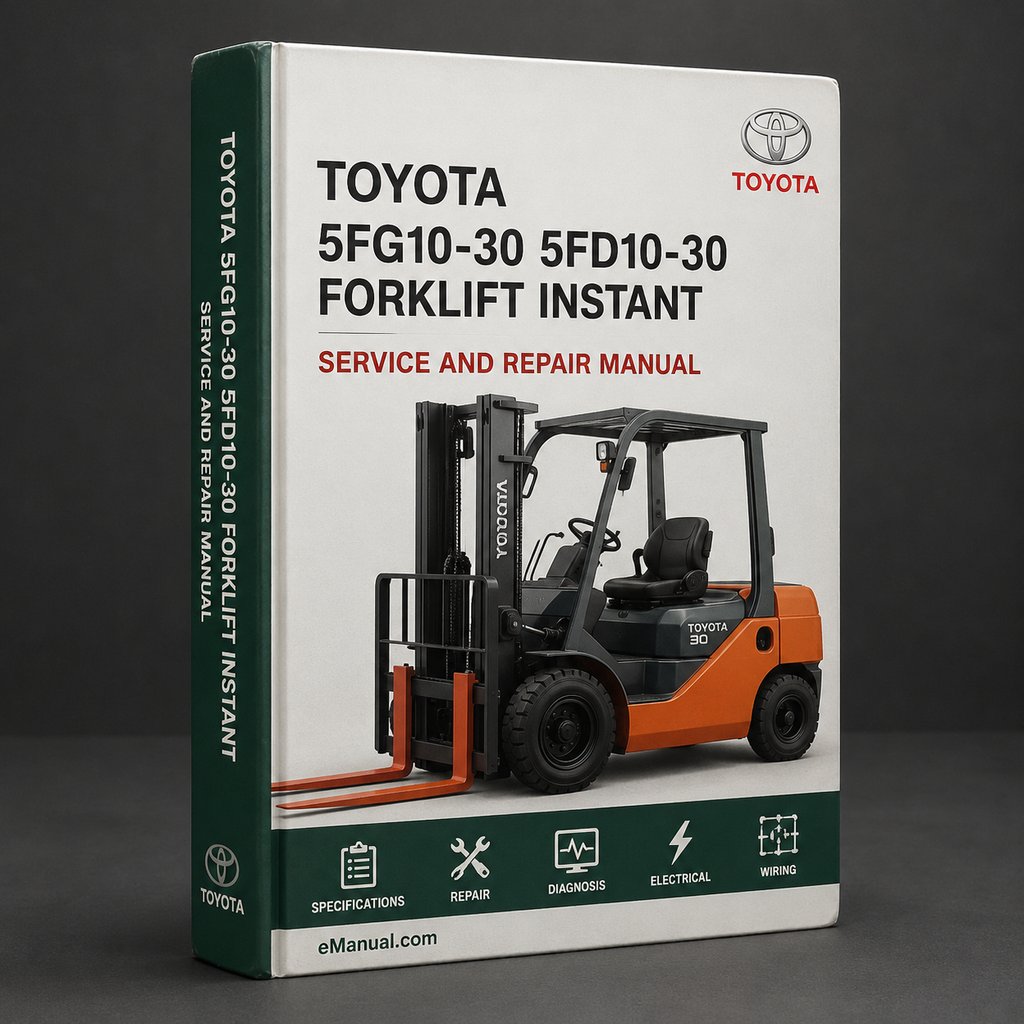 Toyota 5FG10-30 / 5FD10-30 Forklift Service Repair Factory Manual