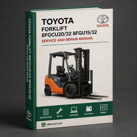 Toyota Forklift 8FGCU20/32 8FGU15/32 Parts Manual