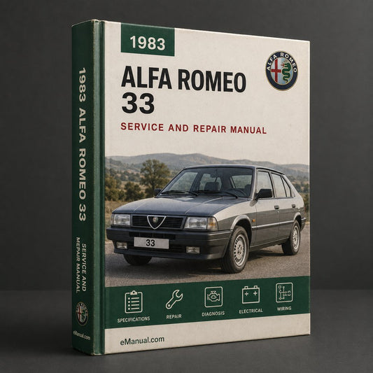 Alfa Romeo 33 1983-1989 Workshop Service Manual Repair