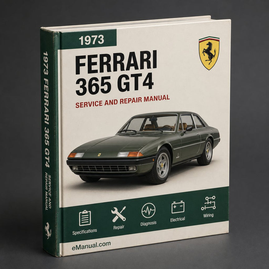 Ferrari 365 GT4 2 2 Service Repair Manual 1973
