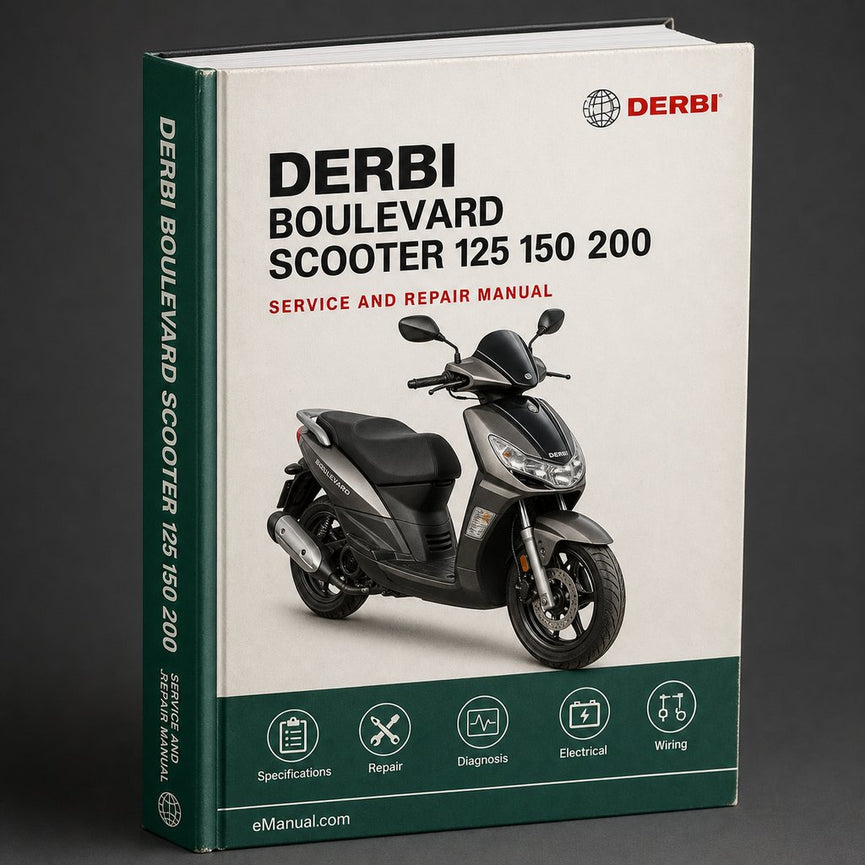 DERBI BOULEVARD Scooter 125 150 200 Service Repair Manual