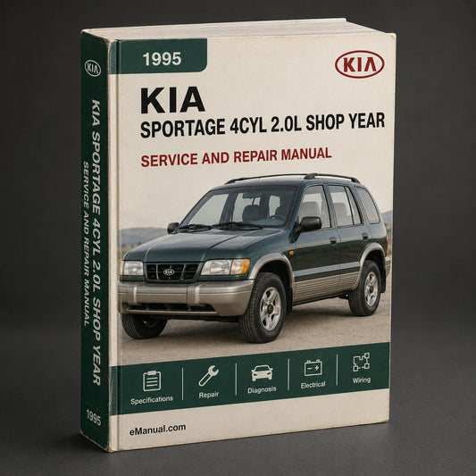 KIA Sportage 1995 4CYL (2.0L) OEM Factory Shop Service Repair Manual FSM Year Specific