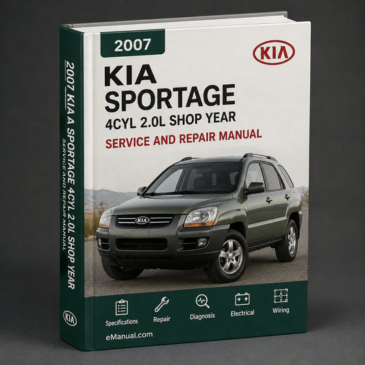 KIA Sportage 2007 4CYL (2.0L) OEM Factory Shop Service Repair Manual FSM Year Specific