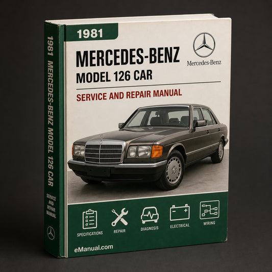 Mercedes-Benz Model 126 Car Service & Repair Manual (1981 1982 1983 1984 1985 1986 1987 1988 1989 1990 1991)