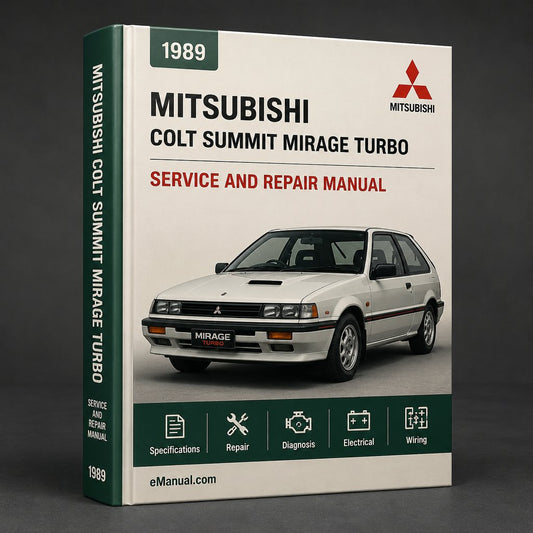 1989 Mitsubishi Colt Summit Mirage Turbo Factory Service Repair Manual