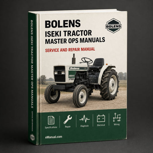 Bolens Iseki tractor master Repair ops & parts Manuals