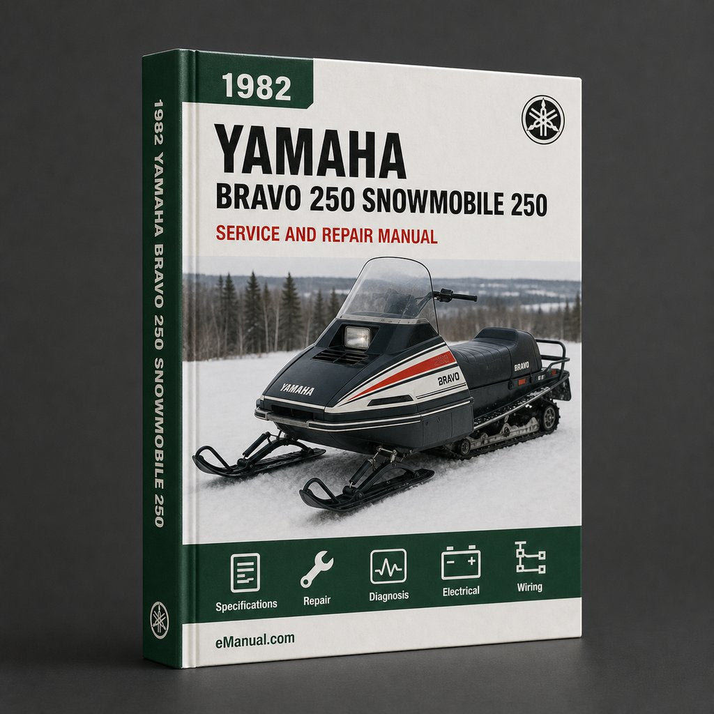 Yamaha 1982 2001 Bravo 250 snowmobile Service Manual 250