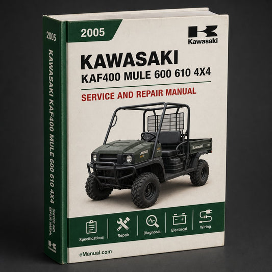 KAWASAKI KAF400 MULE 600 610 4X4 UTILITY VEHICLE Service Repair Manual 2005-ONWARDS