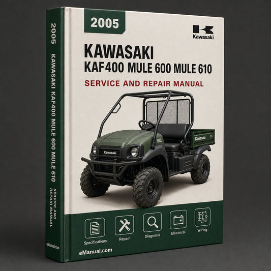 2005 KAWASAKI KAF400 MULE 600 MULE 610 4x4 UTILITY VEHICLE Service & Repair Manual
