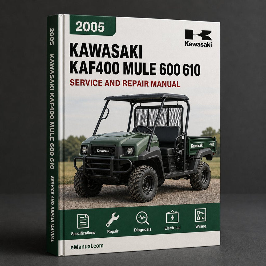 Kawasaki KAF400 Mule 600 610 2005-2009 Repair Service Manual