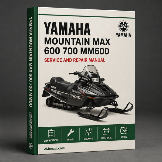 Yamaha MountAIN MAX 600 700 MM600 MM700 Manual completo de reparación y servicio de motos de nieve 1997-2002 Descargar PDF