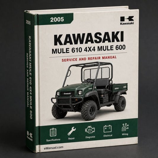Kawasaki Mule 610 4X4 Mule 600 KAF400 Models 2005-2009 Service & Repair Manual