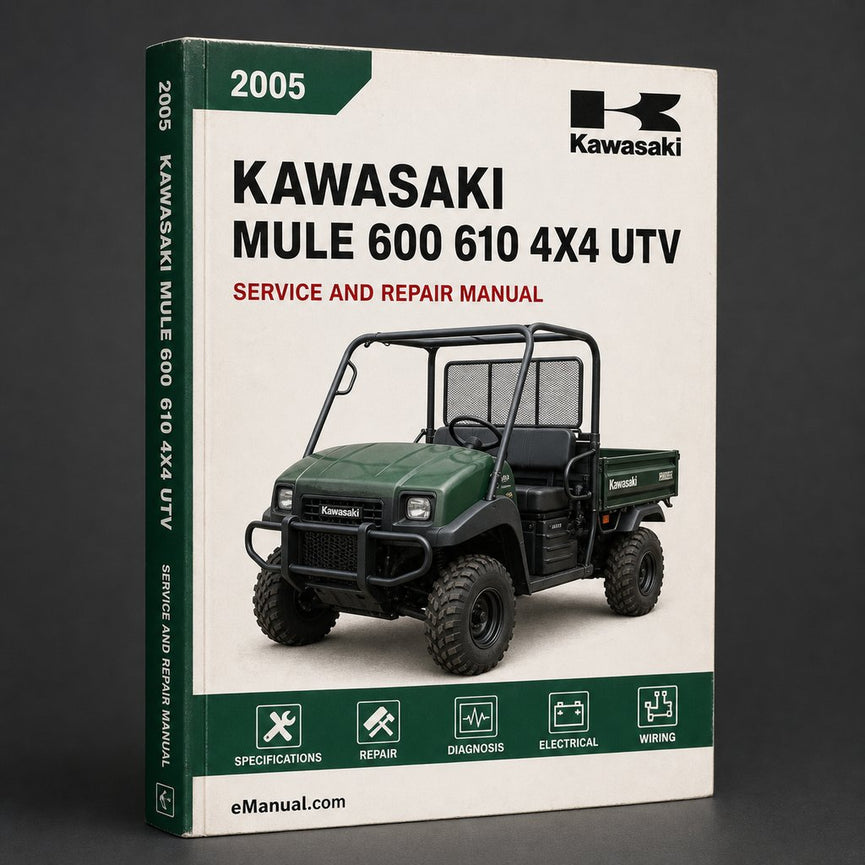 Kawasaki Mule 600 610 4X4 UTV 2005-2013 Service & Repair Manual Download PDF