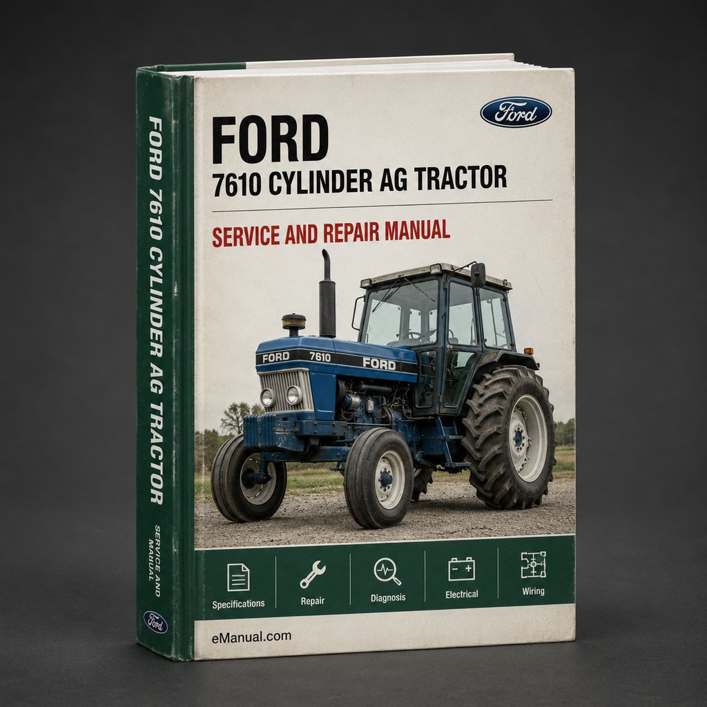 Ford 7610 4 CYLINDER AG Tractor ILLUSTRATED Parts List Manual