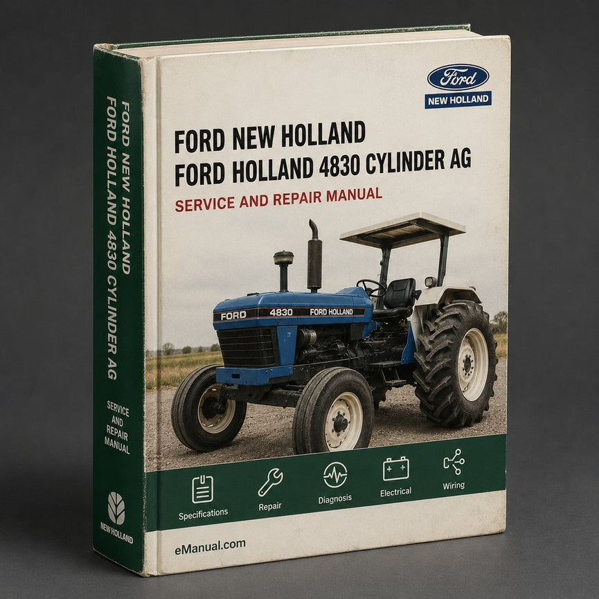 Ford New Holland 4830 4 CYLINDER AG Tractor ILLUSTRATED Parts List Manual